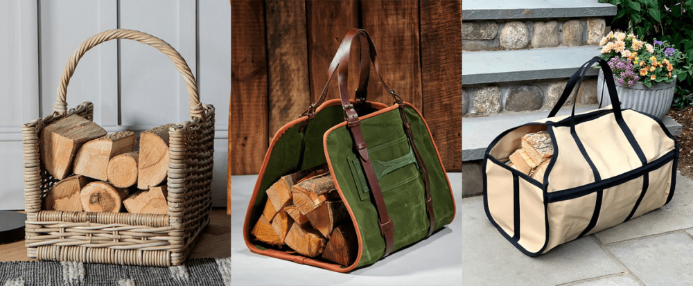 firewood bag storage