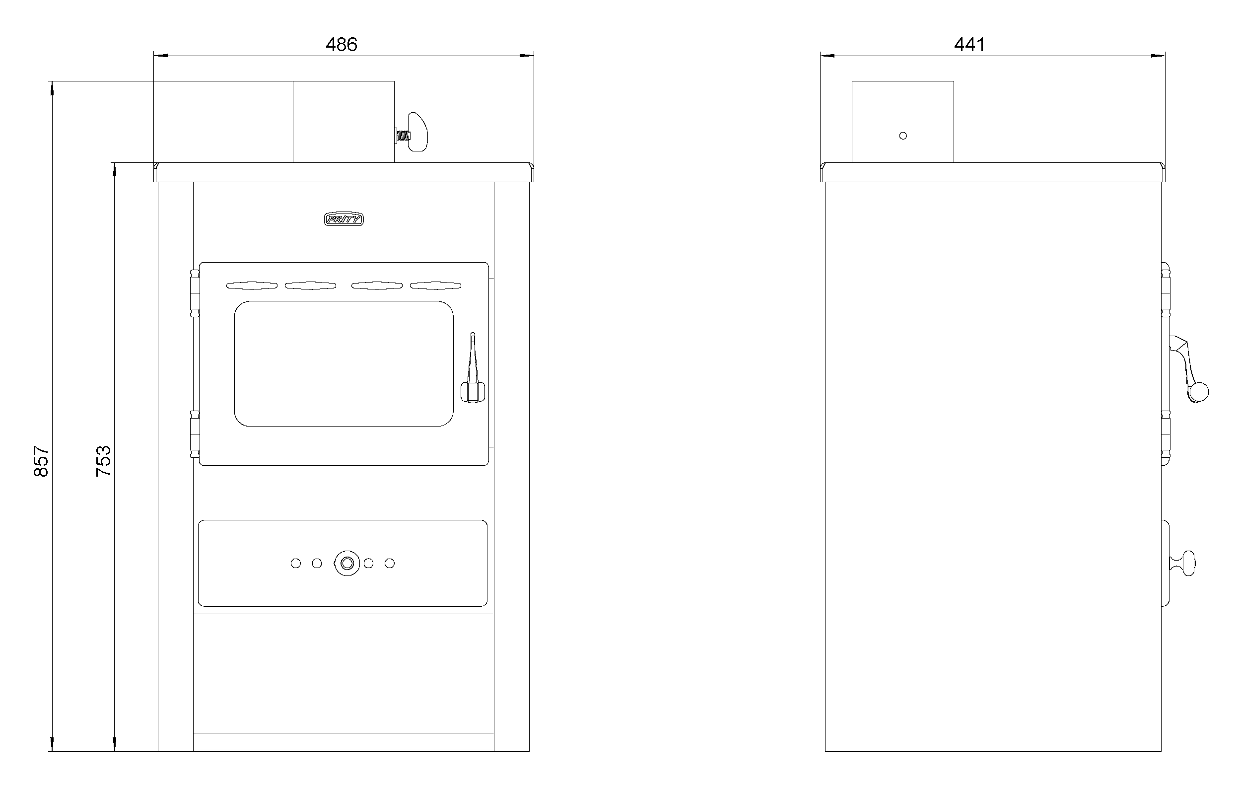 Poêle à bois Prity K12, 10 kW