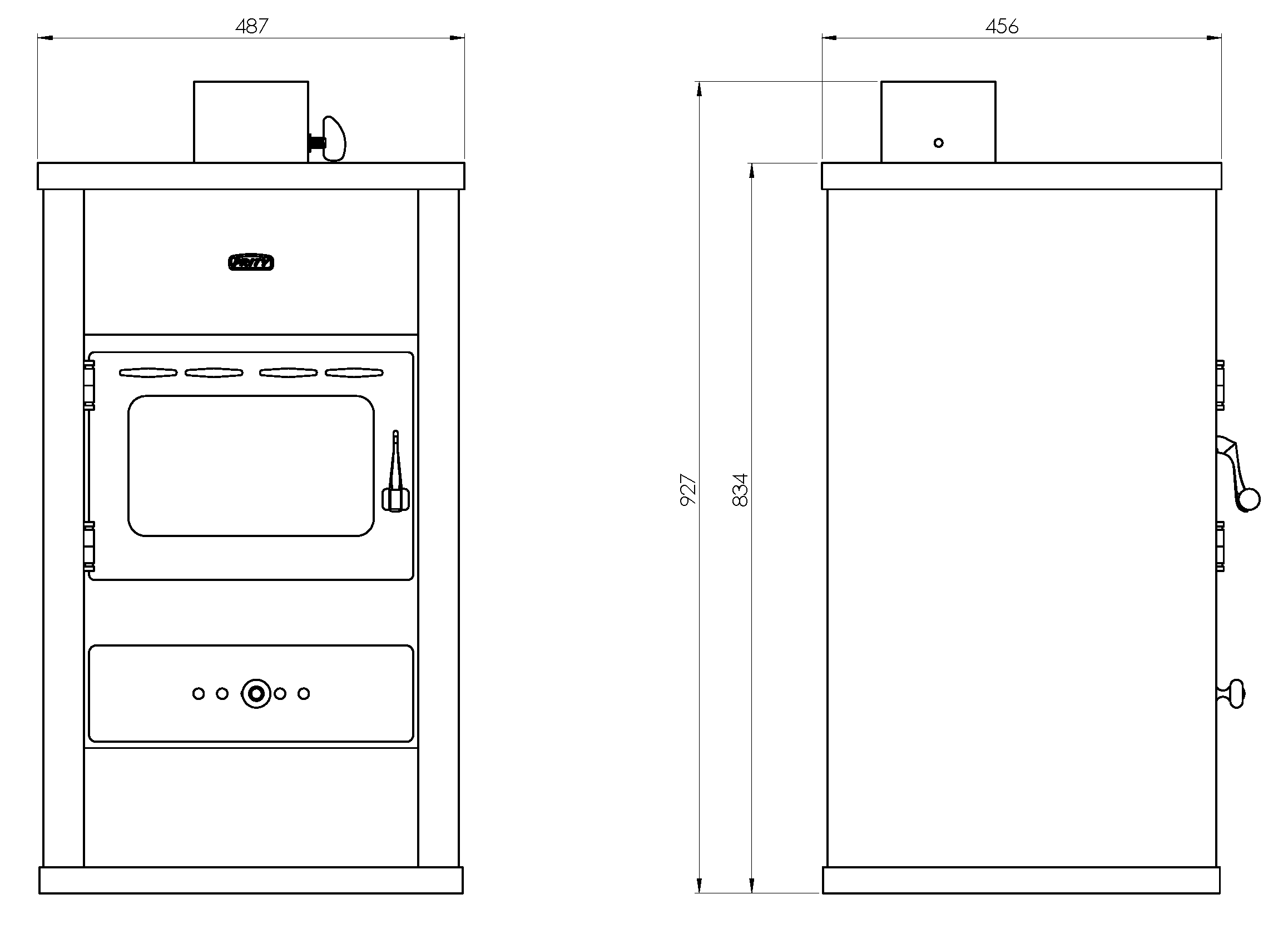 Poêle à bois Prity S1, 10 kW