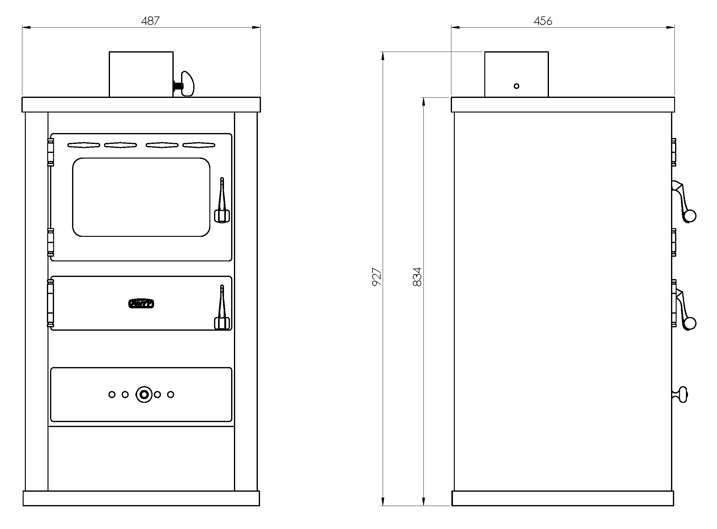 Poêle à bois Prity S2, 10 kW