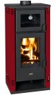 Poêle à bois avec four Prity K2 GT F rouge, 8,10 kW