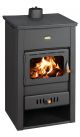 Poêle à bois avec plaque de cuisson en fonte Prity K2 CP W10, 6 kW + 7 kW